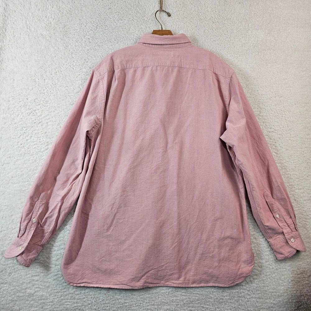Cremieux Slim Fit Supima Cotton Button Down Shirt Mens XXL Salmon Long Sleeve - Picture 2 of 7